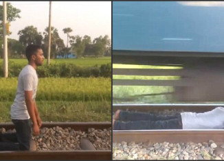 Man Risks Life By Lying Flat On A Railway Track And He Came Out Like Never Before